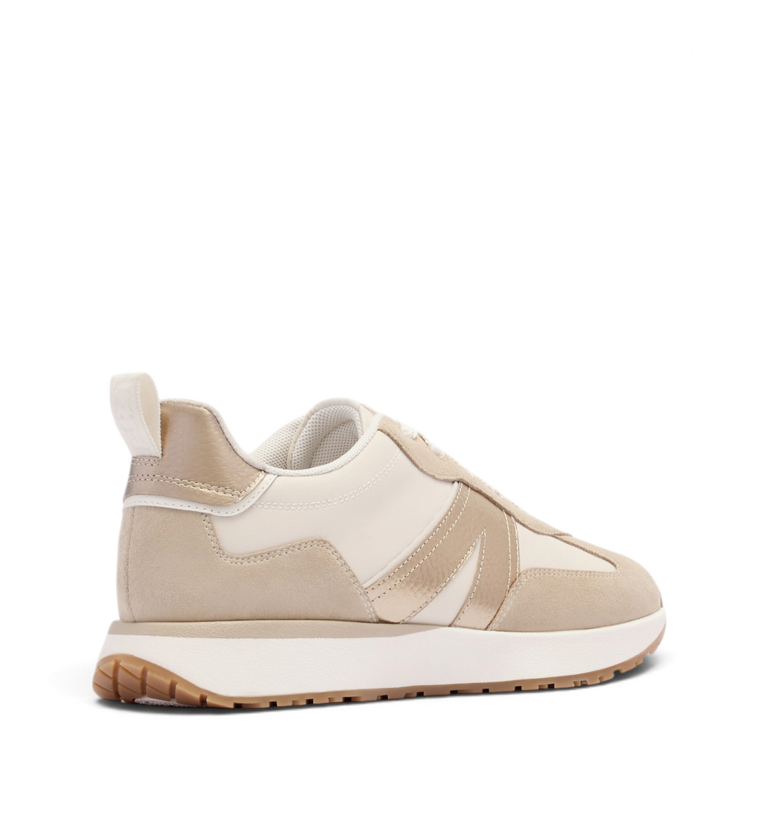 House of Florian Axel II sneakers in golden sand featuring a mix of suede and leather with a white rubber sole