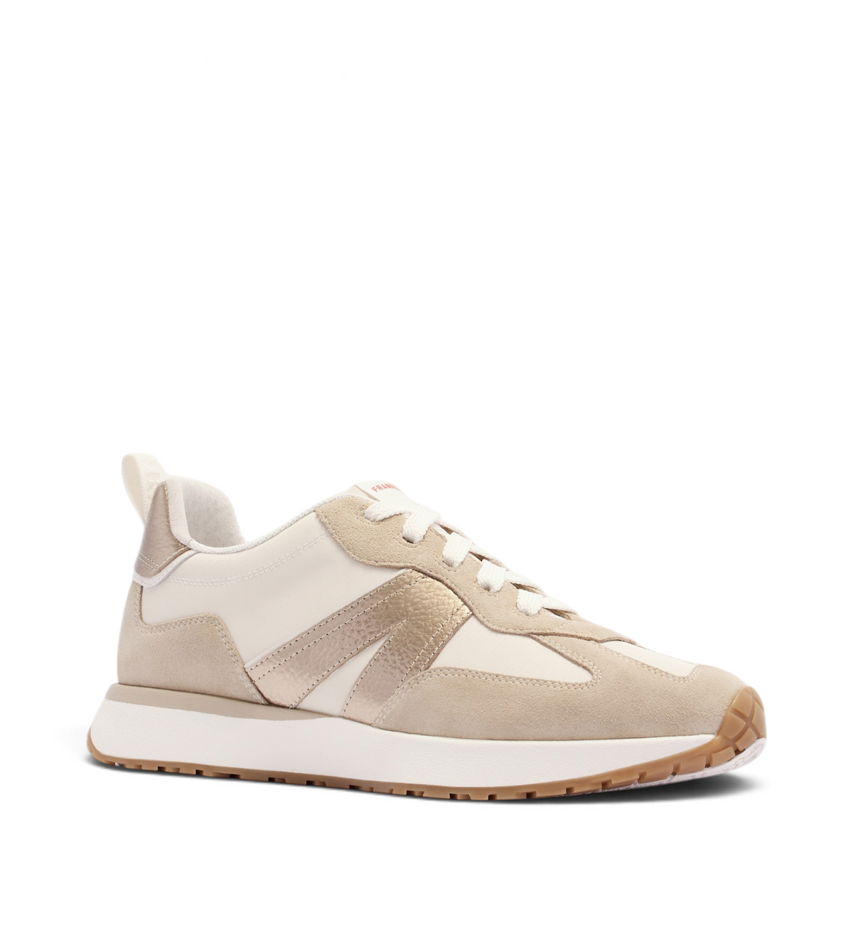House of Florian Axel II sneakers in golden sand featuring a mix of suede and leather panels with a white rubber sole