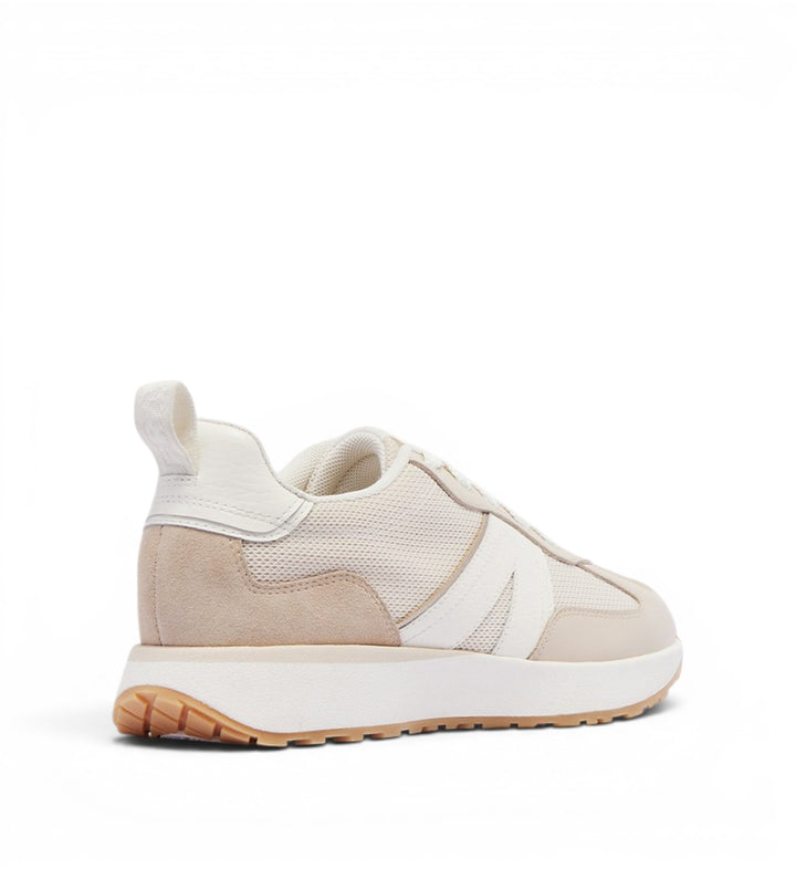 House of Florian Axel II Natural leather and mesh sneakers with white accents and a tan sole.