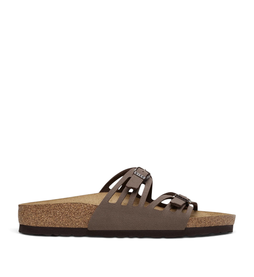House of Florian Birkenstock Granada Birkibuc mocca brown sandals with adjustable straps and contoured cork footbed