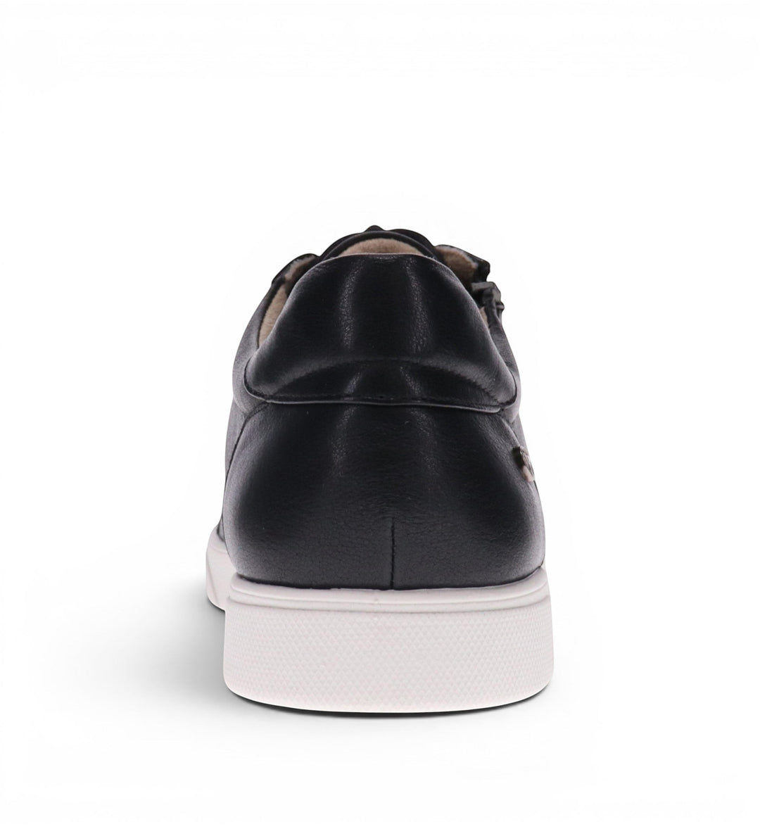 House of Florian Brisbane W Black leather sneakers with white sole and subtle logo detail.