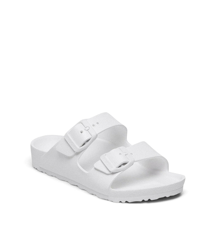 House of Florian kids white EVA Arizona sandals with two adjustable buckled straps and contoured footbed