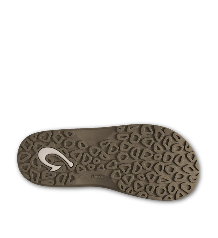 House of Florian Ohana Mens Tapa Clay sandal sole with unique grip pattern and white logo.