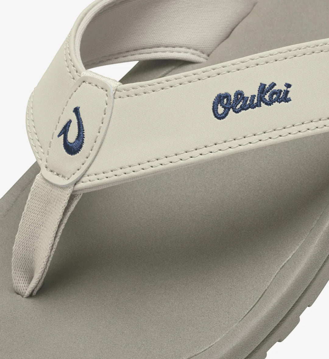 House of Florian Ohana Mens Tapa Clay flip-flops with embroidered logo and stitching detail.