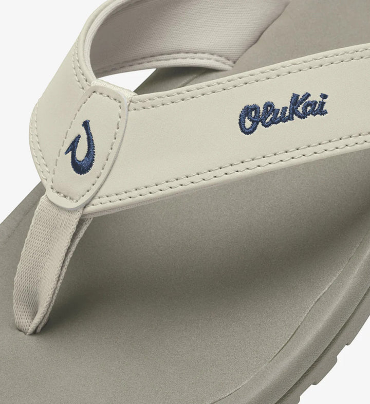 House of Florian Ohana Mens Tapa Clay flip-flops with embroidered logo and stitching detail.