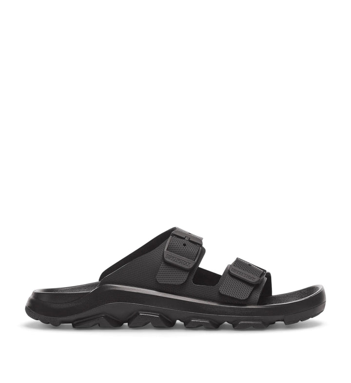 House of Florian Mogami Terra black two-strap Birko-Flor sandals with adjustable buckles and rugged sole