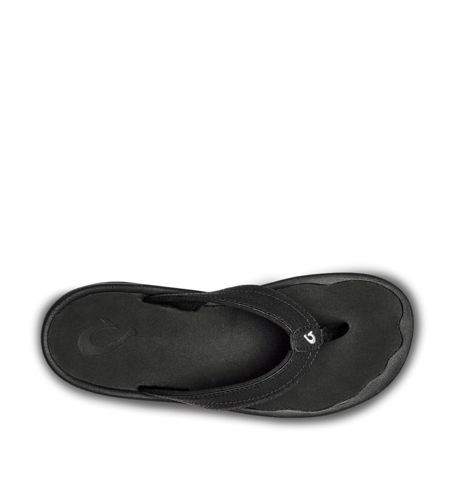 House of Florian Ohana Black flip-flops with a contoured footbed and textured sole.