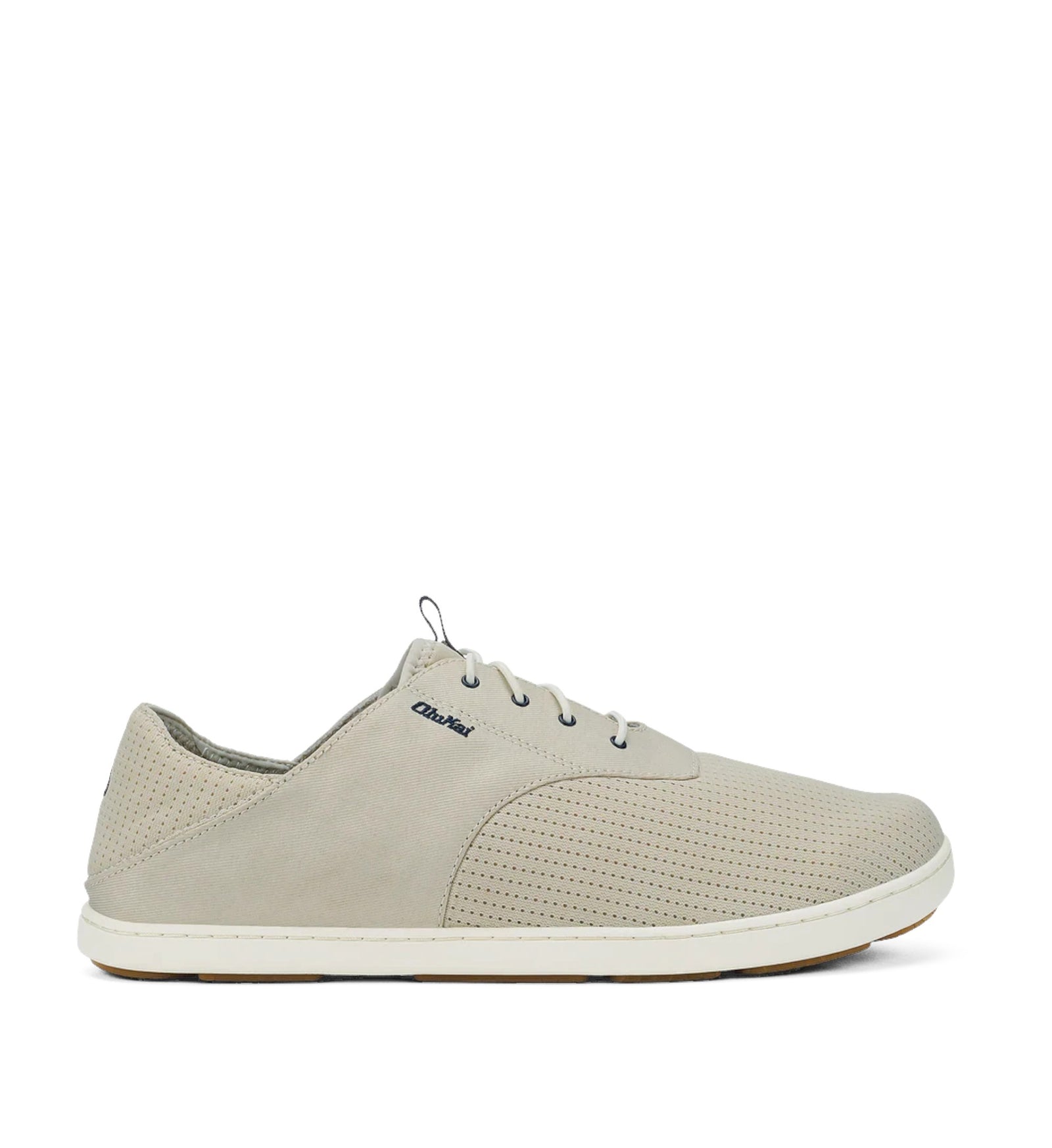 House of Florian Olukai Nohea Moku Mens Tapa casual sneakers with perforated detailing and lace-up closure.