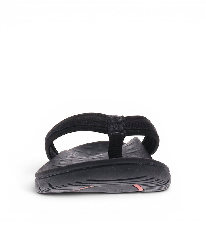 House of Florian Venture Black flip-flops with a textured footbed and rubber sole.