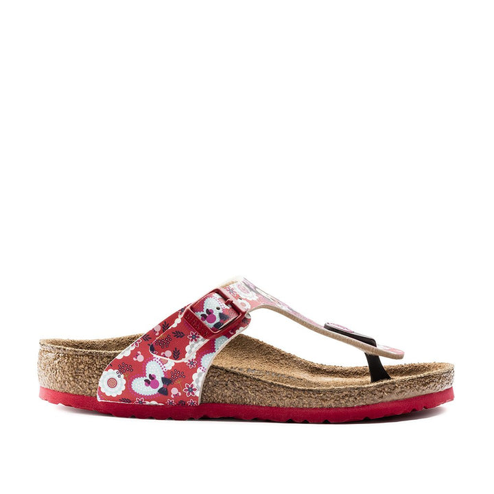 BIRKENSTOCK Gizeh Kids Minnie Flowers Red