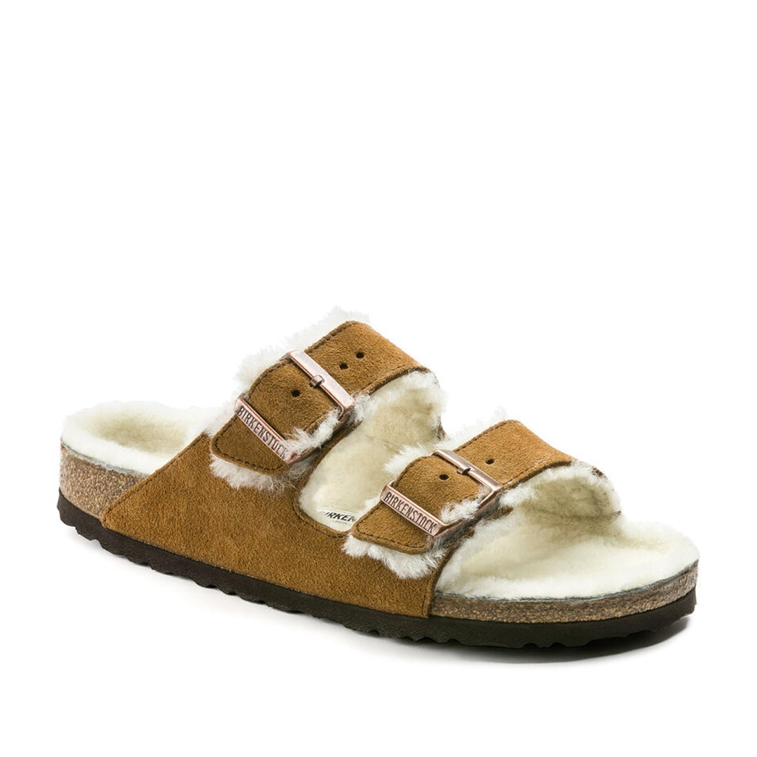 BIRKENSTOCK Arizona Sherling Suede Leather#color_mink