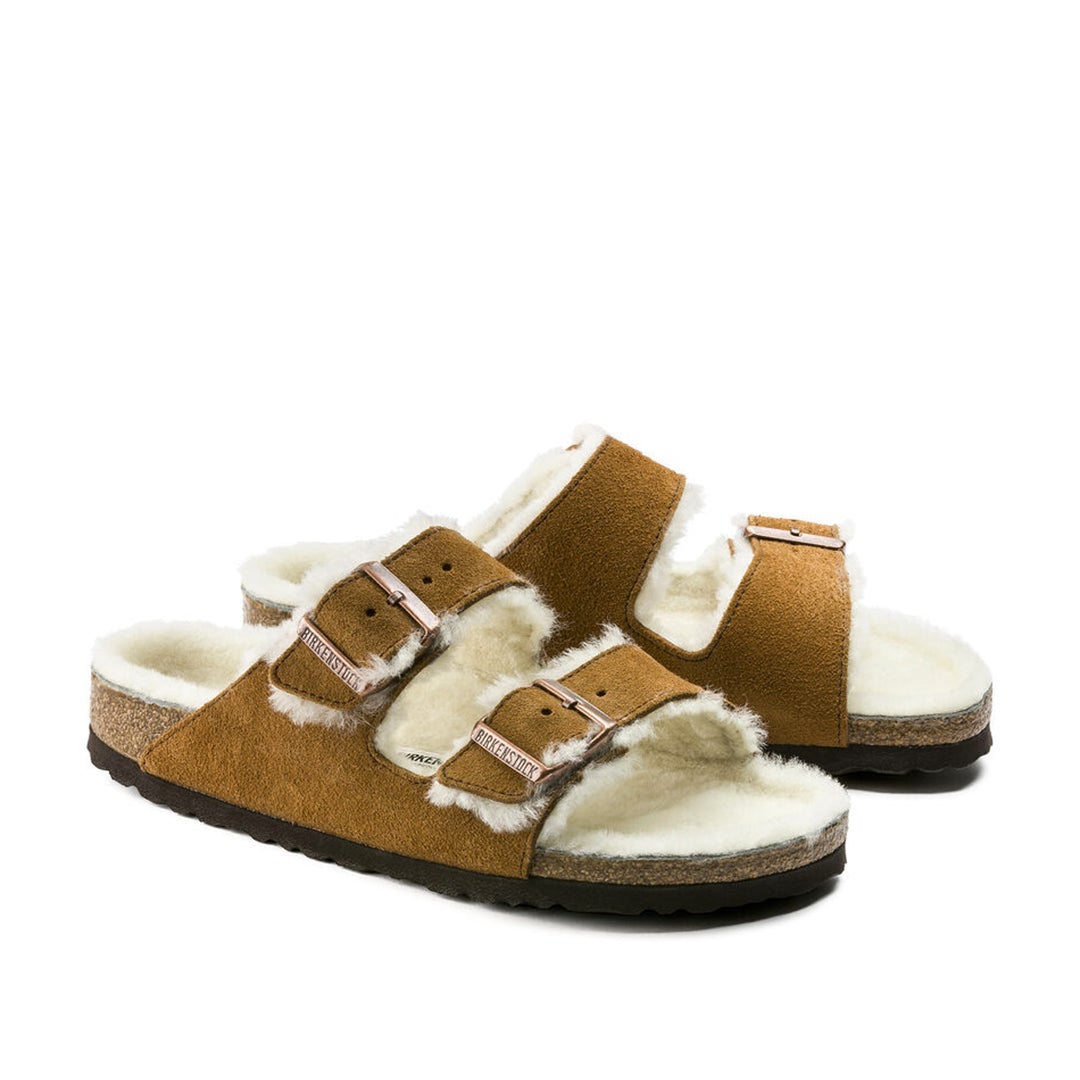 BIRKENSTOCK Arizona Sherling Suede Leather#color_mink