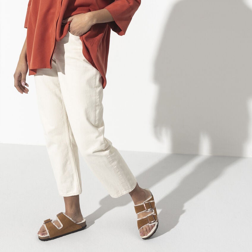 BIRKENSTOCK Arizona Sherling Suede Leather#color_mink