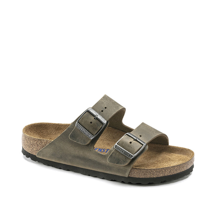 BIRKENSTOCK Arizona Oiled Leather Soft Footbed#color_Faded-Khaki