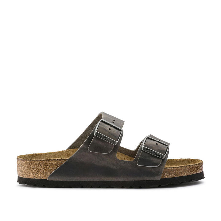 Arizona Oiled Leather Soft Footbed Sandal - Iron
