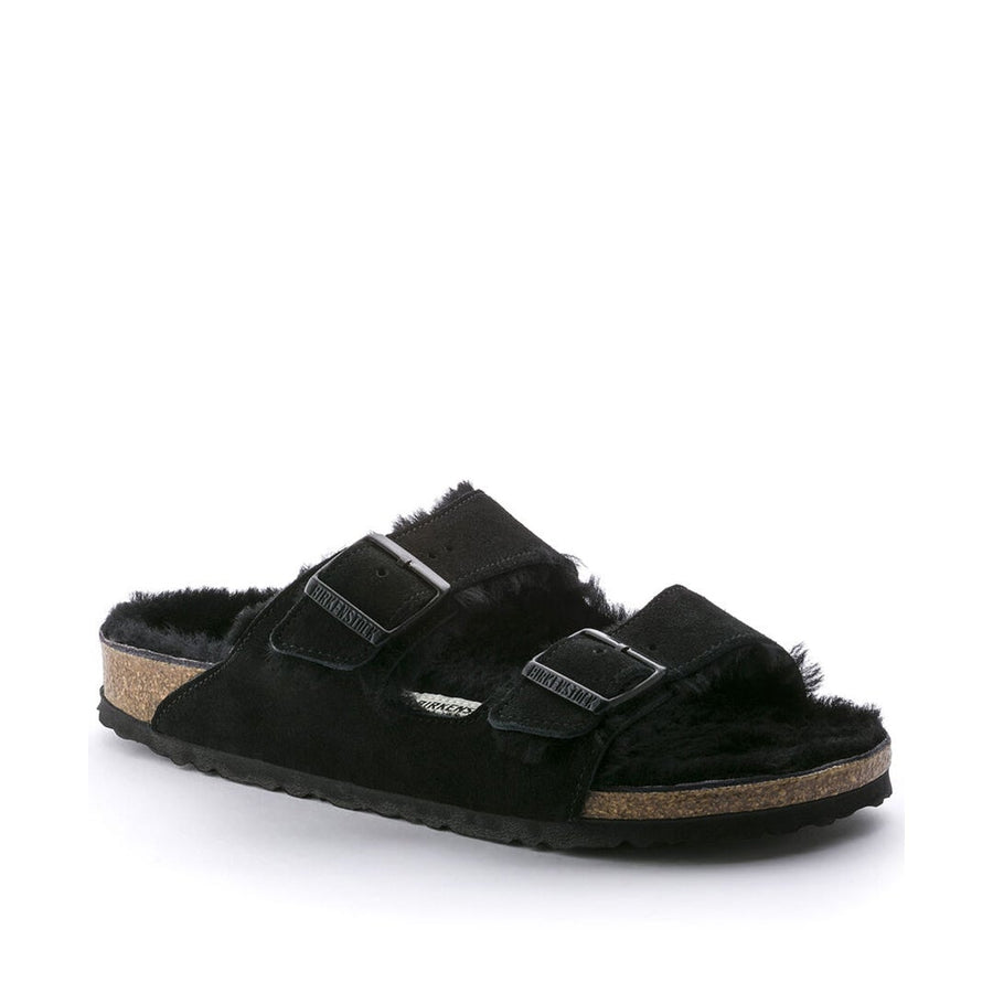 BIRKENSTOCK Arizona Sherling Suede Leather#color_black