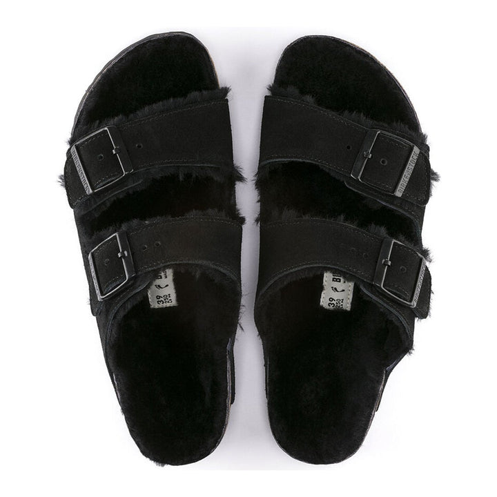 BIRKENSTOCK Arizona Sherling Suede Leather#color_black
