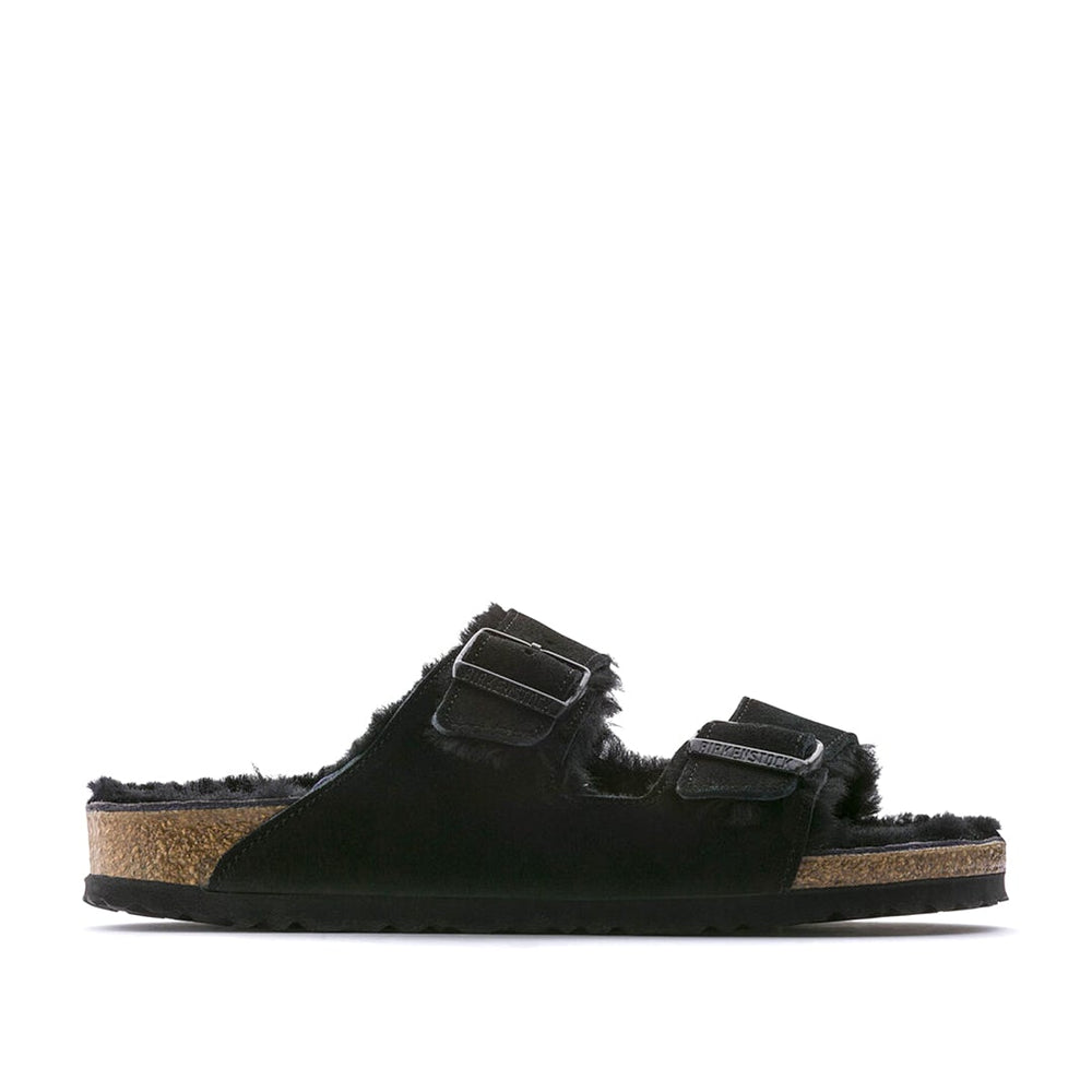 BIRKENSTOCK Arizona Sherling Suede Leather#color_black