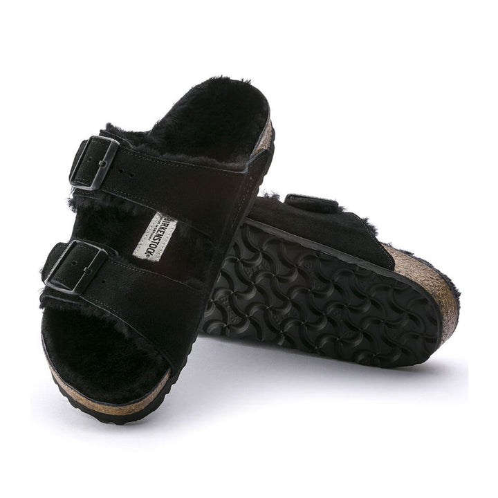 BIRKENSTOCK Arizona Sherling Suede Leather#color_black