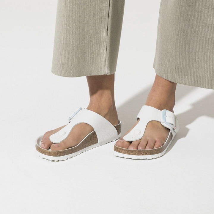 Gizeh Big Buckle Smooth Leather Ombre White