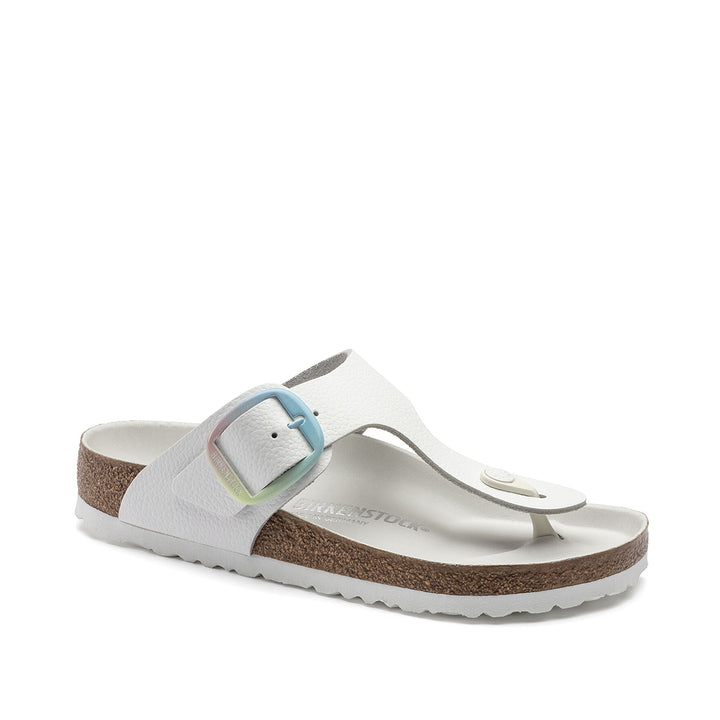 Gizeh Big Buckle Smooth Leather Ombre White