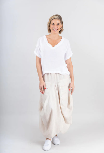 COSTA VITA Rebecca Milano Weave Top#color_white