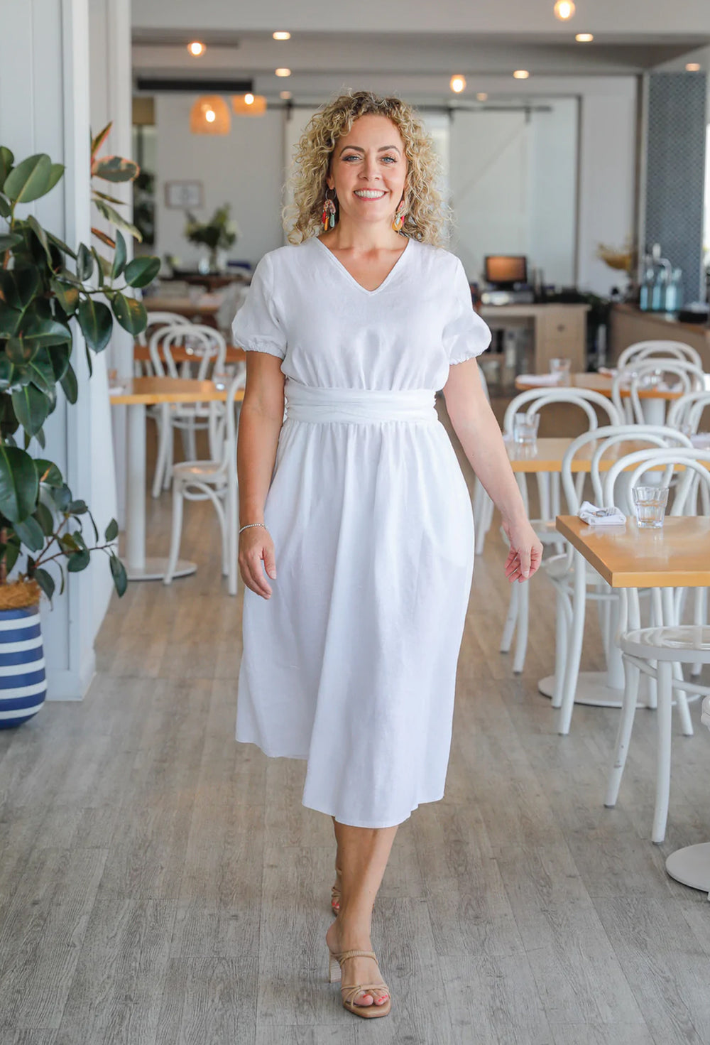 COSTA VITA Jade Linen Dress#color_white