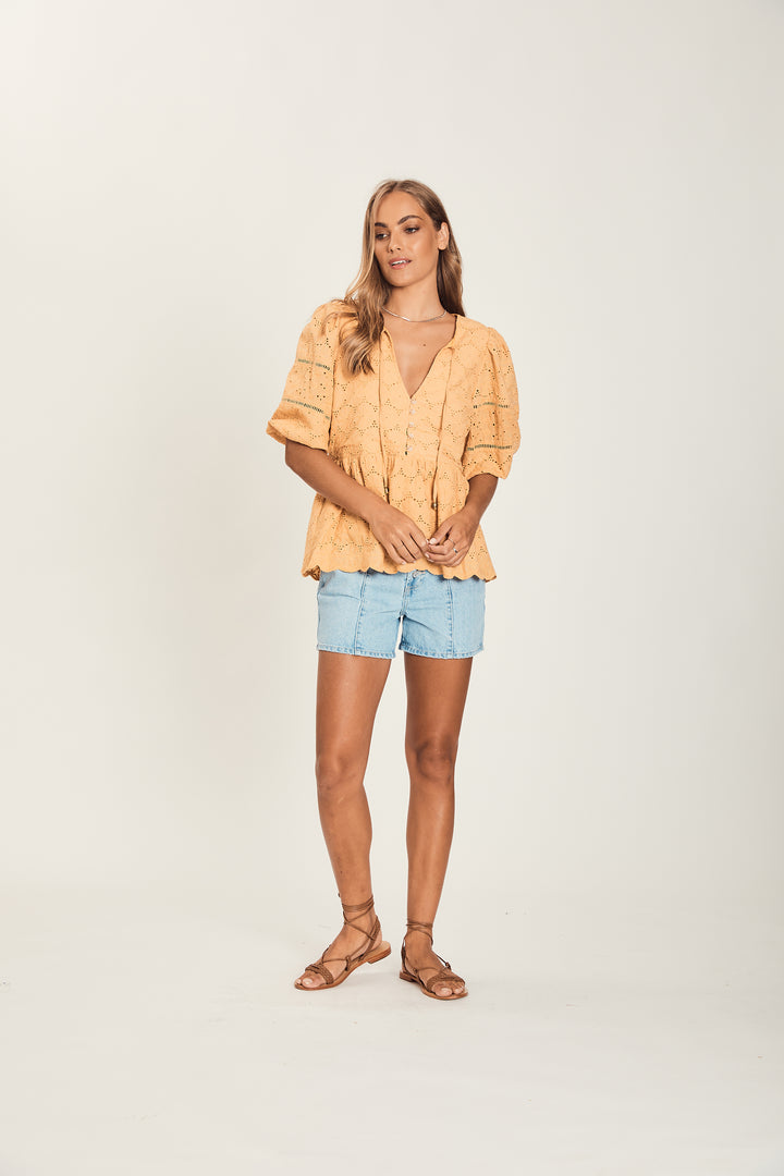 Harni Sylive Blouse#color_butterscotch
