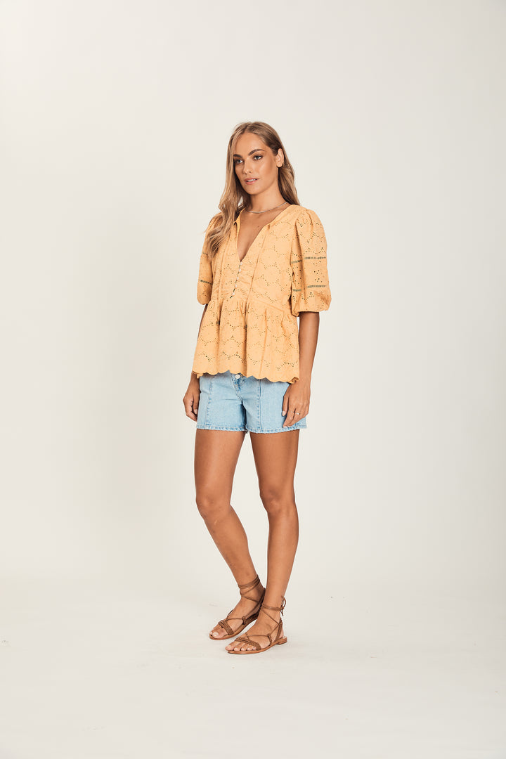 Harni Sylive Blouse#color_butterscotch