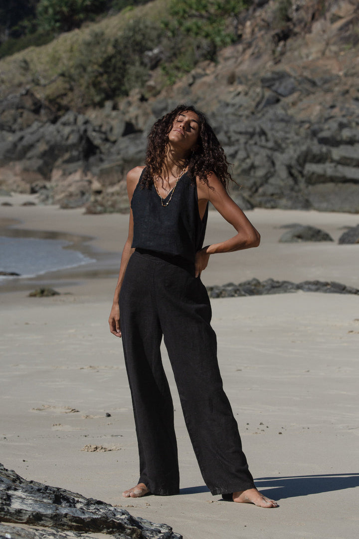 COSTA VITA Scarlett Linen Pant#color_black