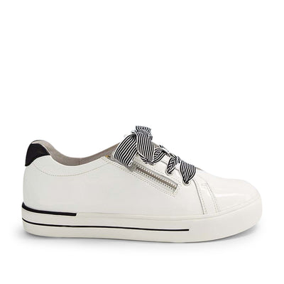 ZIERA Audry Lite Sneaker#color_white-black-patent