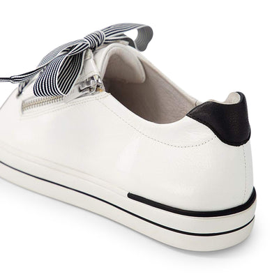 ZIERA Audry Lite Sneaker#color_white-black-patent