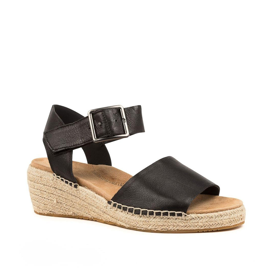 ZIERA Kraig Espadrille Wedge#color_black-leather