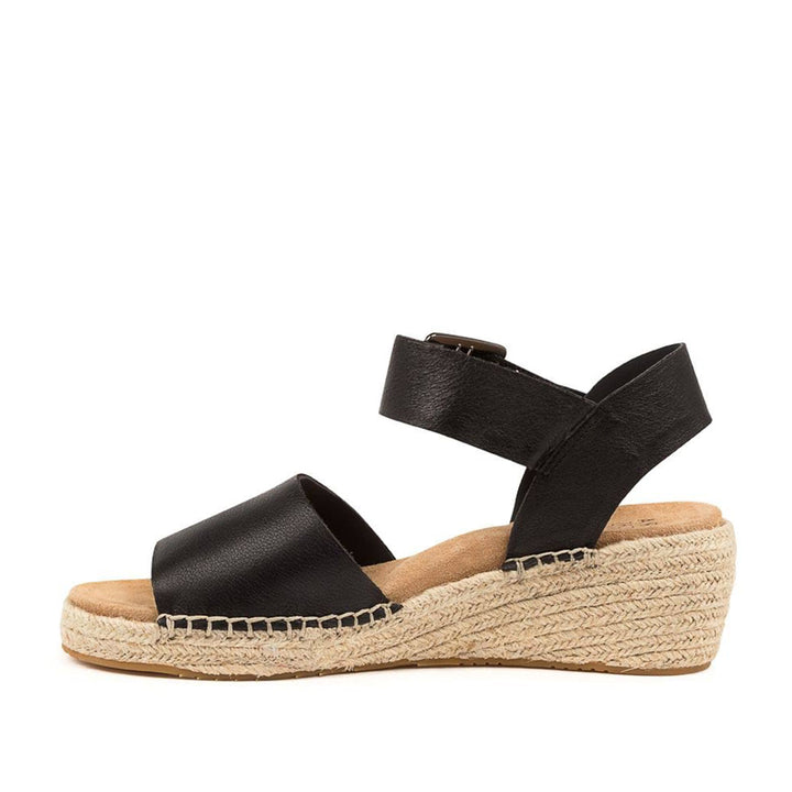 ZIERA Kraig Espadrille Wedge#color_black-leather