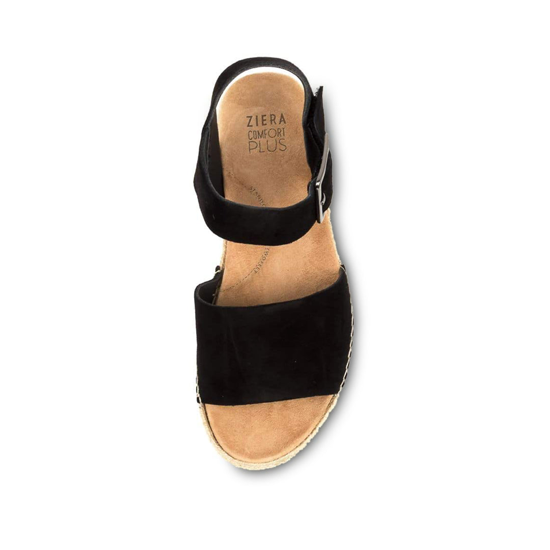 ZIERA Kraig Espadrille Wedge#color_black-suede