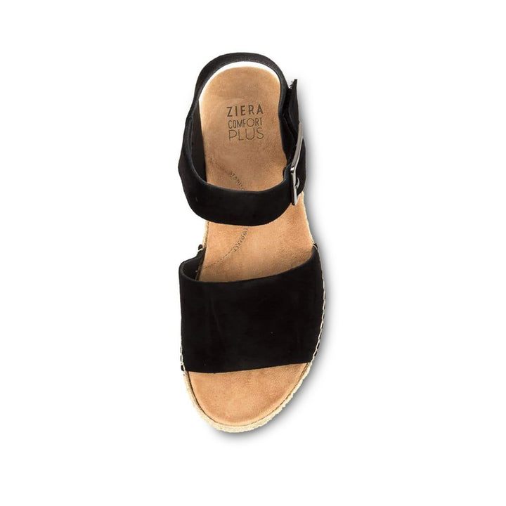 ZIERA Kraig Espadrille Wedge#color_black-suede